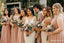New Arrival Mismatched Pink Chiffon Long Cheap Wedding Party Dresses, Long Bridesmaid Dresses, BDS0006