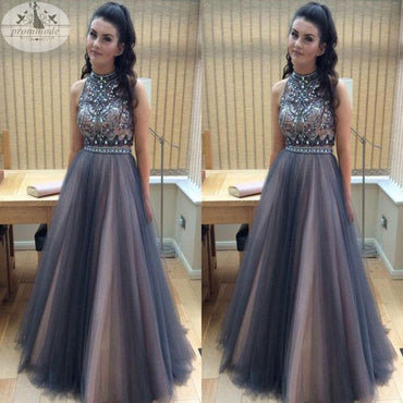 Elegant  A-Line Sleeveless Prom Dress with Beading,Party Dresses, Evening Dresses,PDY0316
