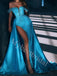 Sexy Off shoulder Sweetheart Sise slit A-line Prom Dresses,PDS0708