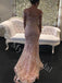 Elegant V-neck Off shoulder Mermaid Long Prom Dresses,PDS0661