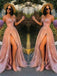 Sexy Sweetheart sleeveless Side slit A-line Long Prom Dresses,PDS0635
