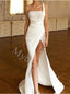 Elegant One shoulder Side slit  Sheath Long Prom Dresses,PDS0646