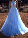 Elegant Halter sleeveless A-line Long Prom Dresses,PDS0639