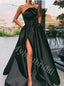 Elegant Strapless Sleeveless Side slit A-line Prom Dresses,PDS0693