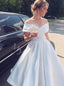 Elegant V-neck Off shoulder A-line Prom Dresses,PDS0681