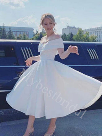 Elegant V-neck Off shoulder A-line Prom Dresses,PDS0681