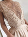 Sexy Deep V-neck Cap sleeves  A-line Prom Dresses,PDS0594