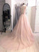 Elegant V-neck Sleeveless A-line Long Prom Dresses,PDS0663