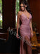 Sexy V-neck Sleeveless Side slit Mermaid Long Prom Dresses,PDS0650
