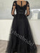 Elegant Long sleeves A-line Prom Dresses,PDS0731