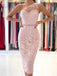 Elegant One shoulder Sheath Knee length Prom Dresses,PDS0614