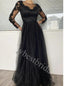 Elegant Long sleeves A-line Prom Dresses,PDS0731