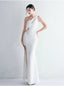 Elegant One shoulder Side slit Mermaid Prom Dresses,PDS0666