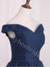 Elegant Off shoulder Sleeveless V-neck A-line Prom Dresses,PDS0602