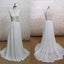 A-line Chiffon With Lace Simple V-Neck Free Custom Handmade Wedding Dresses, WDY0105