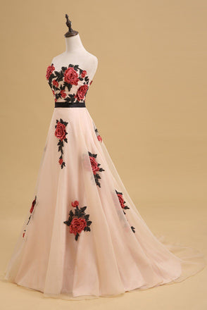 Newest Straight across Print evening dress with trailing, A-line long prom dresses,Evening Party Dress.PDY0245