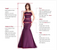Scoop Burgundy Chiffon A-line Long Cheap Bridesmaid Dresses, BDS0092