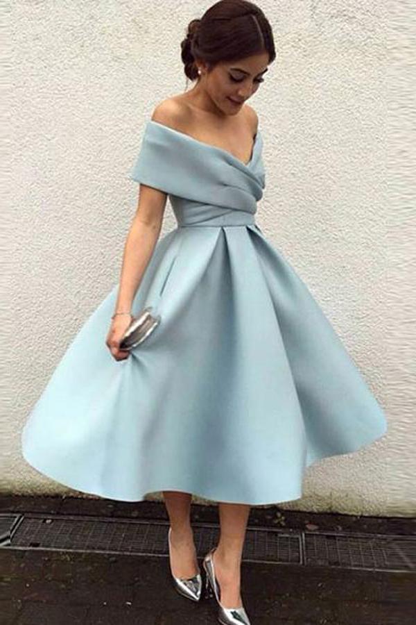 Off Shoulder Dusty Blue Short Cheap Homecoming Dresses 2018, BDY0295 mybestbridal Off Shoulder Dusty Blue Short Cheap Homecoming Dresses 2018, BDY0295 mybestbridal