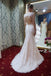 Mermaid Open Back Beaded White Lace Wedding Dresses.Cheap Wedding Dresses, WDY0273