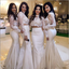 Two Piece High Neck White Satin Bridesmaid Dress with Lace,Cheap Bridesmaid Dresses,WGY0347