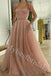 Elegant Strapless Sleeveless A-line Long Prom Dress,PDS1056