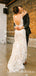 V-neck Elegant Lace Mermaid Long Cheap Wedding Dresses, WDS0030