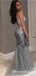 New Arrival Sparkly Scoop Sleeveless Long Cheap Heavy Beaded Mermaid Prom Dresses, TYP0086