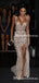 Sexy Hot Selling Spaghetti Strap V-neck Sleeveless Long Cheap Beaded Mermaid Prom Dresses, TYP0119