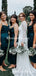 Elegant Spaghetti Strap Elactic Silk A-line Long Cheap Bridesmaid Dresses, BDS0072