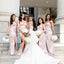 Charming Simple Sweetheart Pink Elastic Silk Side Slit Long Cheap Bridesmaid Dresses, BDS0028