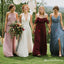 Mismatched Charming Chiffon A-line Long Cheap Bridesmaid Dresses, BDS0064