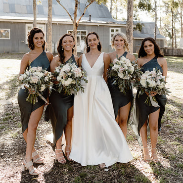 Charming One Shoulder Knee-Length Cheap Bridesmaid Dresses, BDS0116