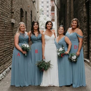 Mismatched Avocado Green Mermaid Long Cheap Bridesmaid Dresses, BDS0109