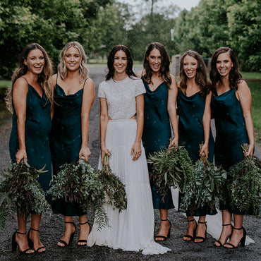 Simple Spaghetti Strap Dark Green Long Cheap Bridesmaid Dresses, BDS0099