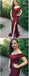 Off Shoulder Mermaid Prom Dresses, Side Slit Prom Dresses, Cheap Prom Dresses, BG0435