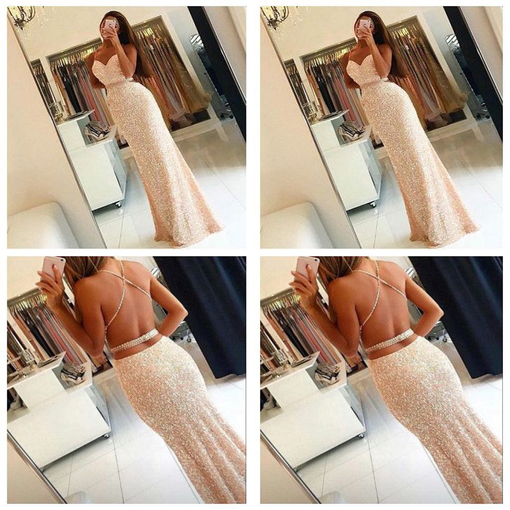 New Arrival Sequin Criss-Cross Beading  Long Prom Dresses Woman Dresses,Evening Dresses PDY0226