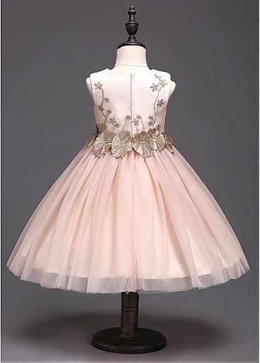 Attractive Satin A-line Pink Tulle Little Girl Dresses ,Flower Girl Dresses ,FGY0176