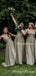 New Arrival Square Neckline Cap Sleeves Floor-Length Long Cheap Chiffon Bridesmaid Dresses, TYP0108