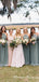 Halter A-line Simple Long Cheap Chiffon Bridesmaid Dresses, TYP0033