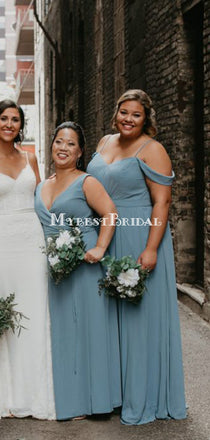 Mismatched Avocado Green Mermaid Long Cheap Bridesmaid Dresses, BDS0109