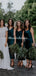 Simple Spaghetti Strap Dark Green Long Cheap Bridesmaid Dresses, BDS0099