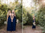 Simple Charming Navy Blue Hlater Sleeveless Chiffon Long Cheap Bridesmaid Dresses, TYP0073