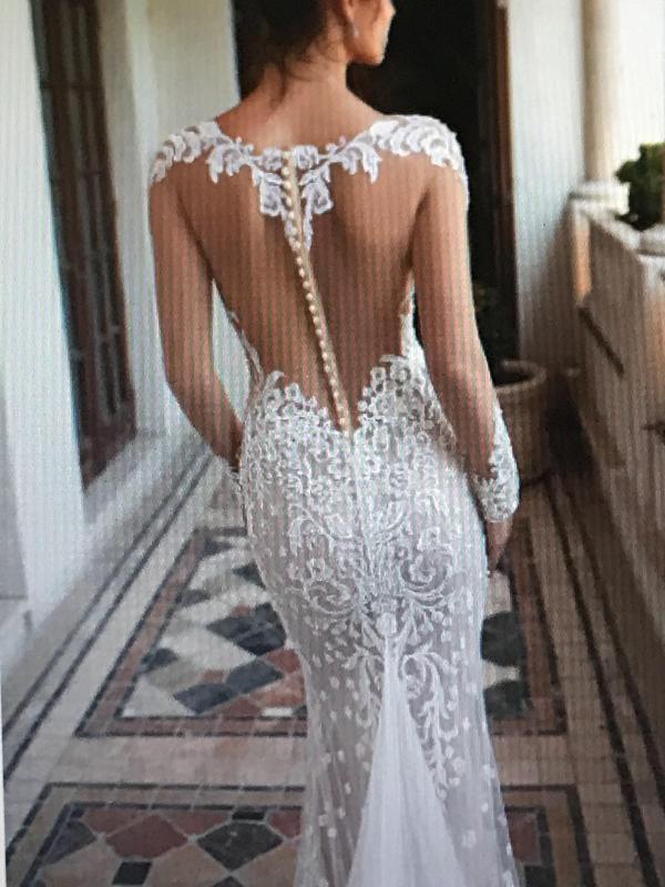 Sexy Meramid White Lace Wedding Dresses,Cheap Wedding Dresses, WDY0290