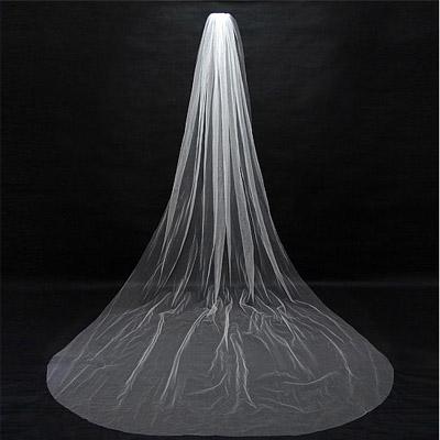 Simple Delicate Tulle Long Wedding Veils For Wedding Party , WV0110
