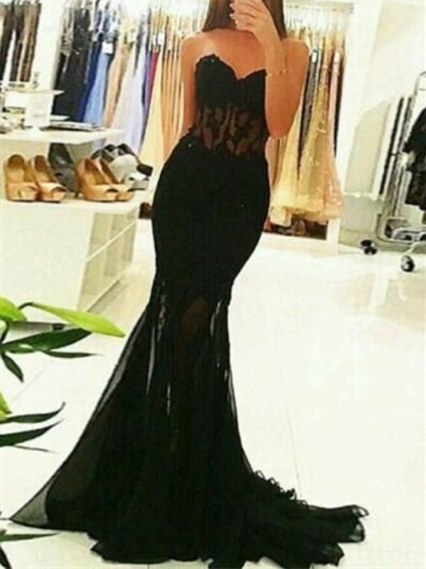 Fashion Sexy  Black Sweetheart Mermaid Party Dress,Custom Made Evening Dress, PDY0221