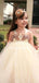 Ivory Tulle Lace Flower Girl Dresses With Satin Flowers, Lovely Cute Tutu Dresses, FGY0144