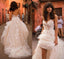 A-line Backless Brush Train Tulle Long Wedding Dresses, Cheap Wedding Dresses, WDY0165
