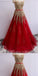 New Arrivals A-Line Red Evening Dresses With Sequins Beadings ,PDY0287