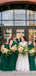 Mismatched Charming Green Chiffon A-line Long Cheap Bridesmaid Dresses, BDS0068