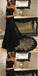 Sweetheart Black Lace A line Long Evening Prom Dresses,PDY0251